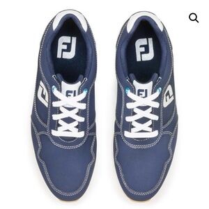 Women's FootJoy Sport Retro Blue and White Golf Shoes. Size 7